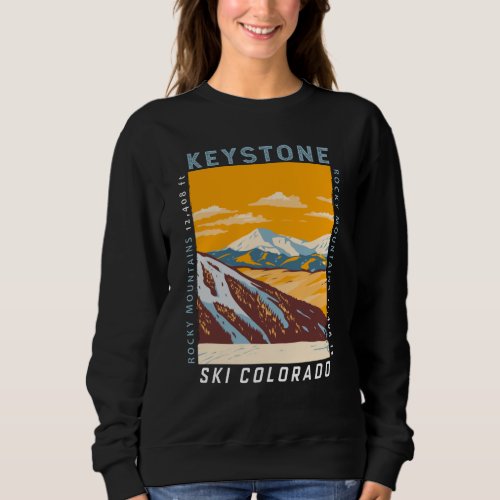 Keystone Colorado Winter Ski Area Vintage Sweatshirt