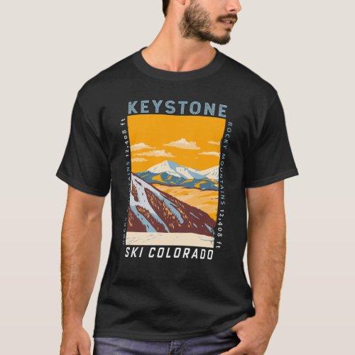 Keystone Colorado Winter Ski Area Vintage T_Shirt