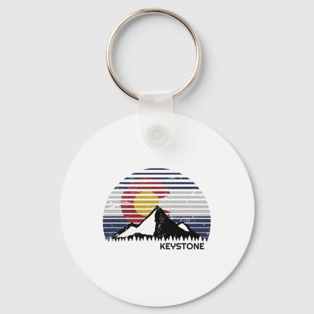 Keystone, Colorado X Co Flag Mtn Top  Keychain (Front)