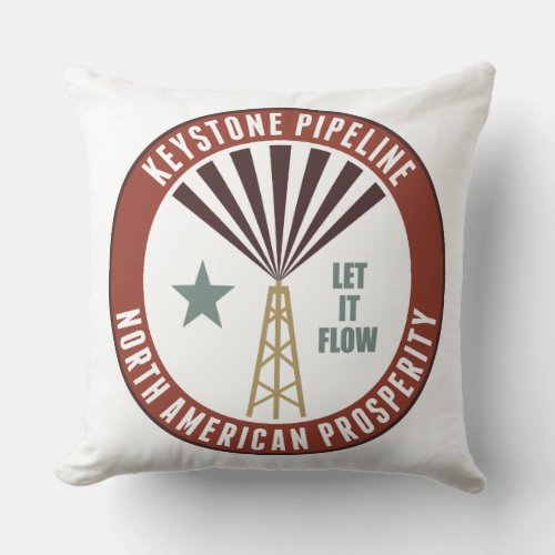 Keystone Pipeline Throw Pillow