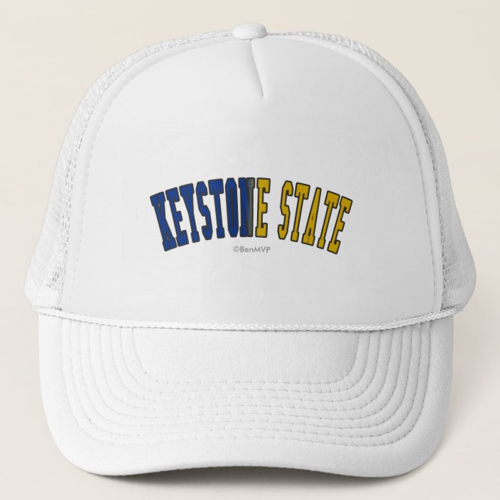 Keystone State in State Flag Colors Mesh Hat