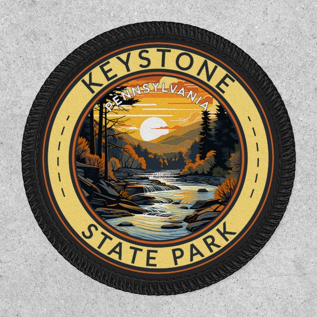 Keystone State Park Pennsylvania Travel Art Badge (Front)