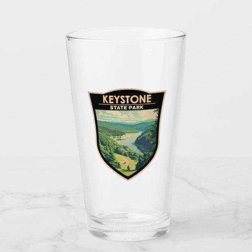 Keystone State Park Pennsylvania Travel Vintage Glass