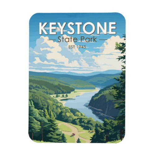 Keystone State Park Pennsylvania Travel Vintage Magnet