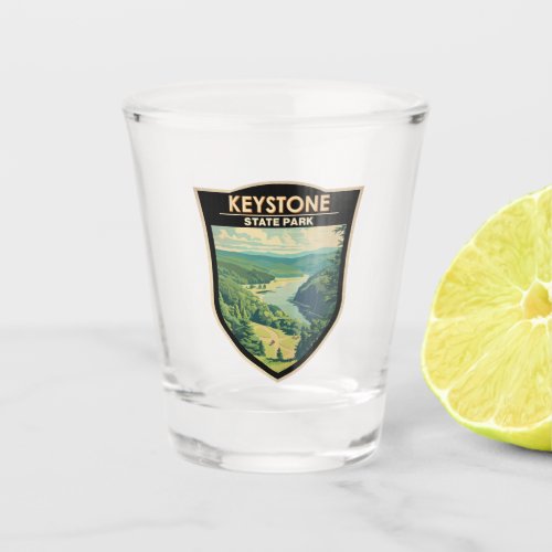 Keystone State Park Pennsylvania Travel Vintage Shot Glass