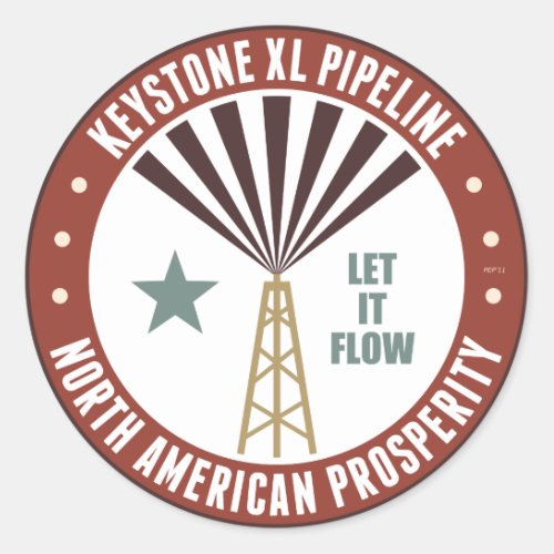 Keystone XL Pipeline Classic Round Sticker