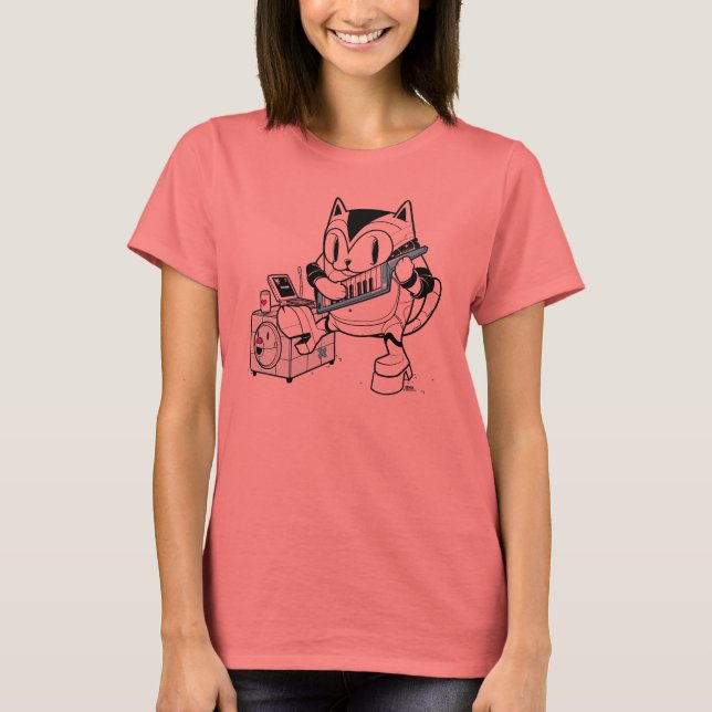 Keytar Cat T-Shirt (Front)