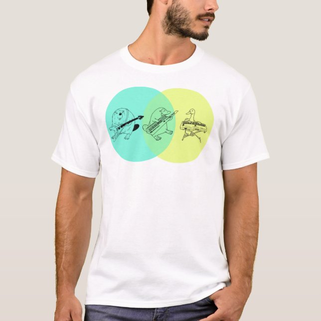 Keytar Platypus Venn Diagram 2 Essential T-Shirt (Front)