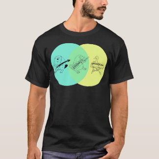 Keytar Platypus Venn Diagram T-Shirt