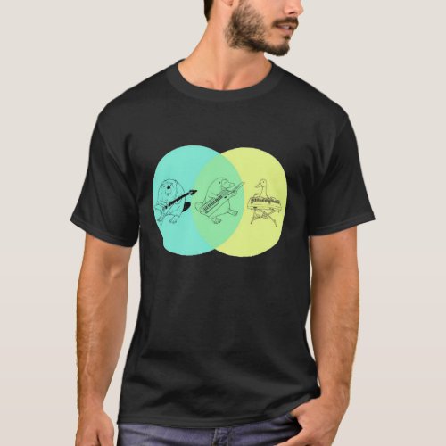 Keytar Platypus Venn Diagram  T_Shirt