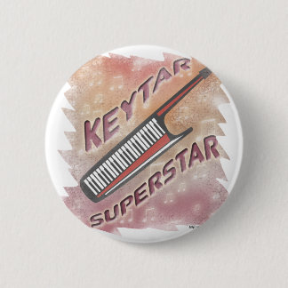 Keytar Superstar Pinback Button