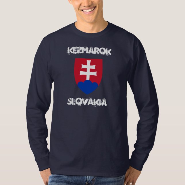Kezmarok, Slovakia with coat of arms T-Shirt (Front)