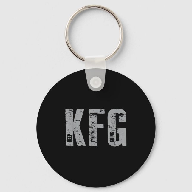 Kfg Keep F'n Going Military Style  Keychain (Front)