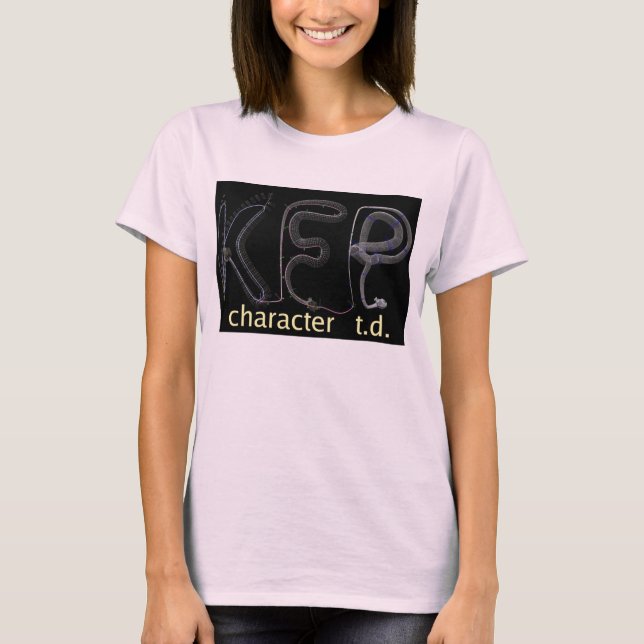 KFP character TD T-shirt (dark version) (Front)