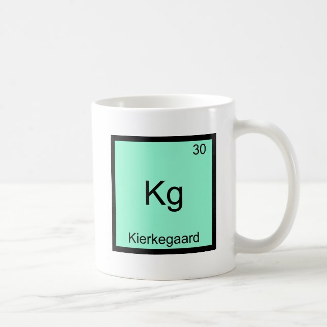 Kg - Kierkegaard Funny Element Chemistry Symbol T Coffee Mug (Right)