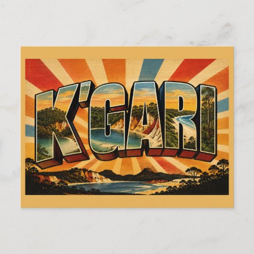 K'gari Queensland Australia Largest Sand Island Postcard