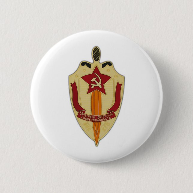 KGB PINBACK BUTTON (Front)