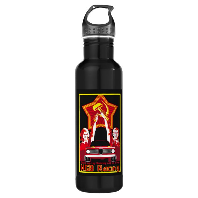 KGB-Racing Poster Water Bottle (Front)