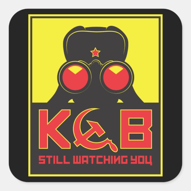 KGB SQUARE STICKER (Front)