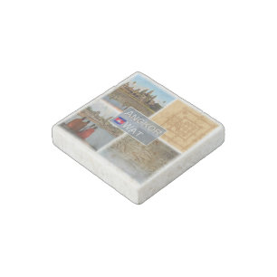 KH Cambodia - Angkor Wat - Vishnu - Stone Magnet