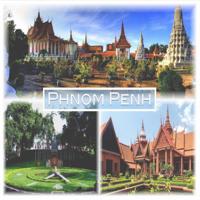 KH Phnom Penh - Silver Pagoda - Royal Palace - Sticker (Front)