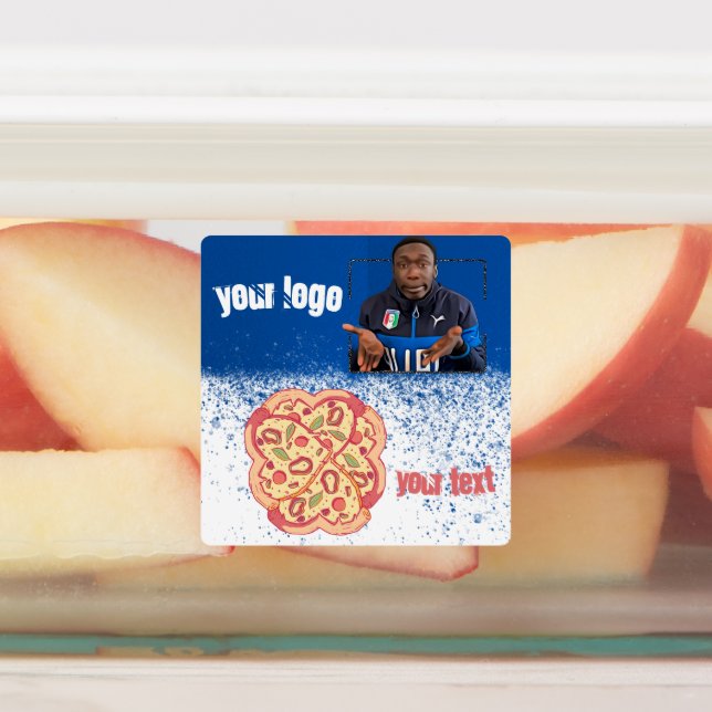 Khaby Lame Pizza Sticker (Affixed)