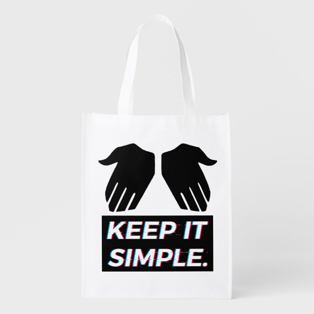khaby lame simple grocery bag (Front)