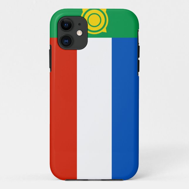 khakasiya flag russia country republic region Case-Mate iPhone case (Back)