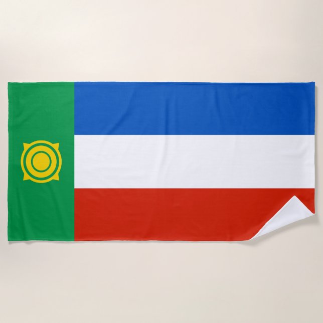 Khakassia Flag Beach Towel (Front)