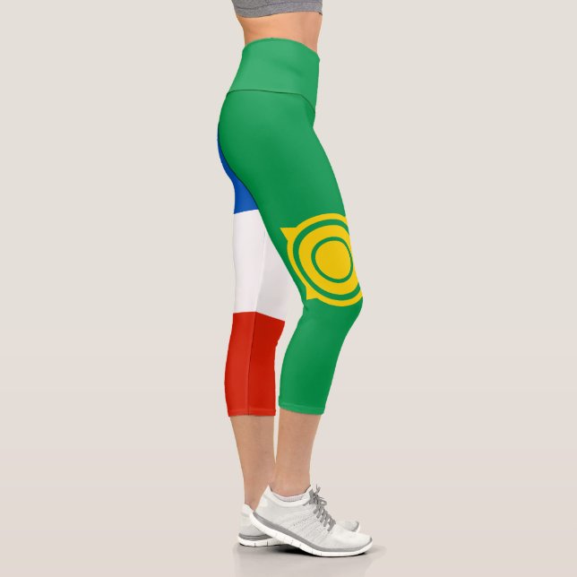 Khakassia Flag Capri Leggings (Right)