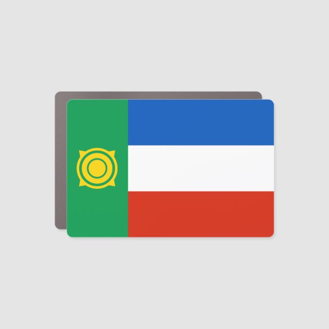 Khakassia Flag Car Magnet (Front)