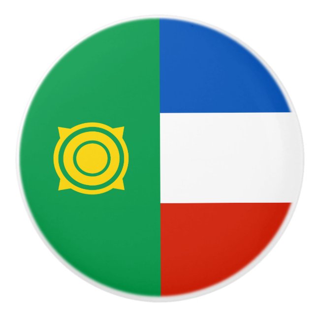 Khakassia Flag Ceramic Knob (Front)