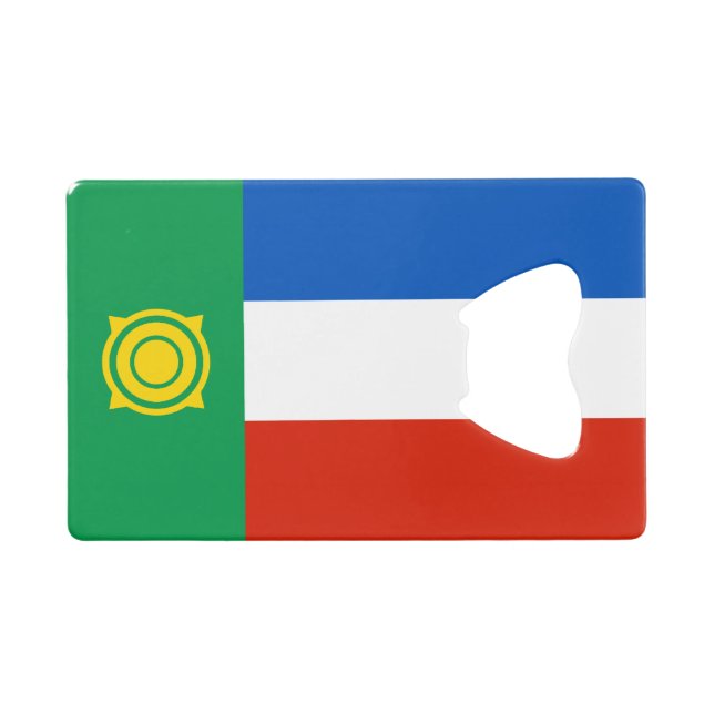 Khakassia Flag Credit Card Bottle Opener (Front (Horizontal))