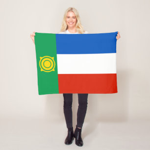 Khakassia Flag Fleece Blanket