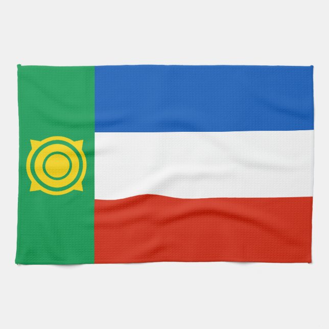 Khakassia Flag Kitchen Towel (Horizontal)