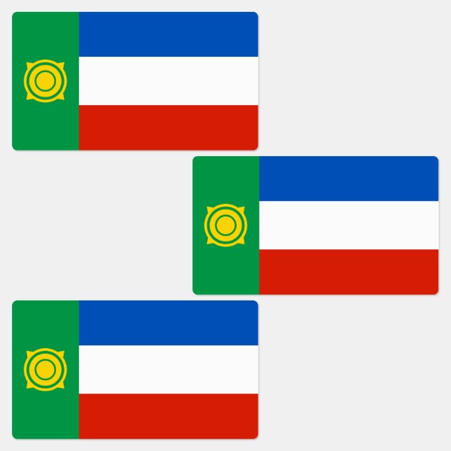 Khakassia Flag Labels (Group)