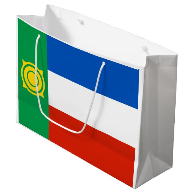 Khakassia Flag Large Gift Bag (Front Angled)