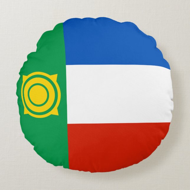 Khakassia Flag Round Pillow (Front)