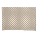 Khaki beige polka dots pattern pillowcase cover