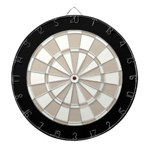 Khaki Black And White Dartboard