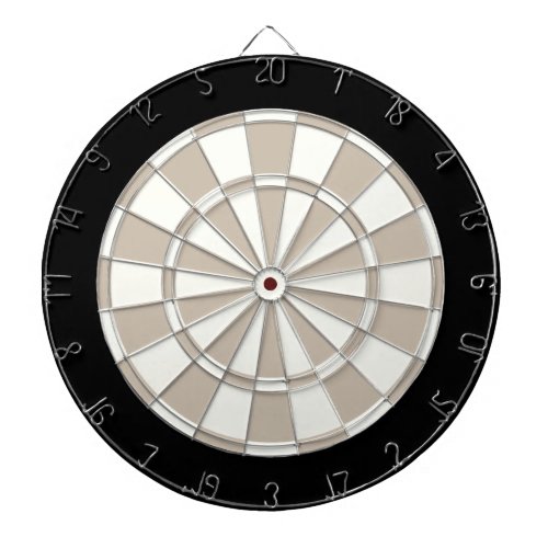 Khaki Black And White Dartboard