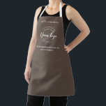 Khaki Brown Business Promotion Personalized Logo  Apron<br><div class="desc">Enhance your professional image and promote your business with these customizable white logo aprons. Perfect for various industries and occasions, these aprons allow you to showcase a name with your logo, website and social media handle and create a cohesive and branded look for your staff or corporate event. Whether you...</div>