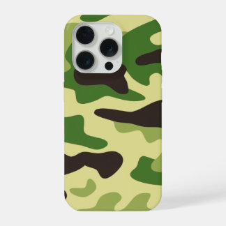 Khaki camouflage pattern iPhone 15 pro case