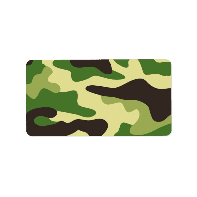 Khaki camouflage pattern label (Front)