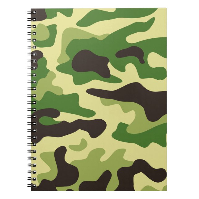 Khaki camouflage pattern notebook (Front)