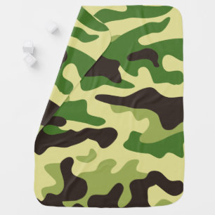 Khaki camouflage pattern stroller blanket