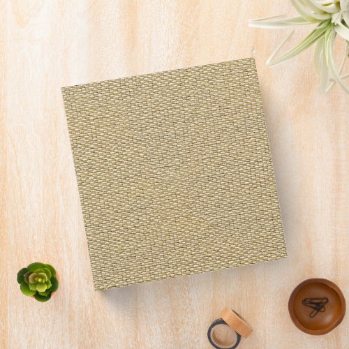 Khaki Coffee Tan Brown Faux Burlap Texture Pattern Binder