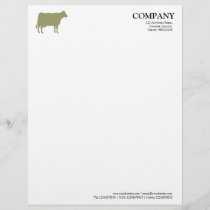 Khaki Cow - White Letterhead