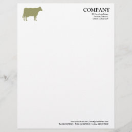 Khaki Cow - White Letterhead