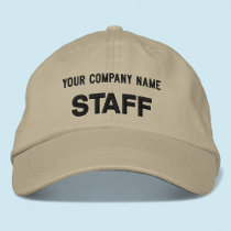 Khaki Embroidered Staff Hat Custom Baseball Cap